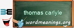 WordMeaning blackboard for thomas carlyle